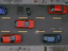 Man pushes couch into oncoming truck