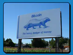 Bitcoin honey badger billboard