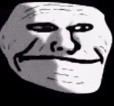 Trollface grinning wider