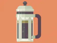 French press coffee brewing