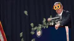 Donald Trump money gun