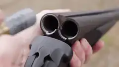 Loading a double barrel shotgun