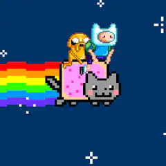 Nyan Cat with Adventure Time characters