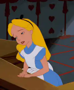 Alice in Wonderland sad facepalm