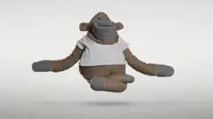 Sock Monkey Floating