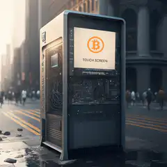 Bitcoin ATM on city street
