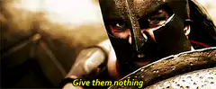 Spartan warrior Give them nothing