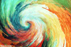 Colorful paint swirl animation