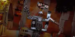 Wall-E dancing with chains