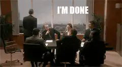 Man walks out of meeting I'm done