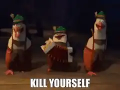 Three German Turkeys Dancing with Accordion