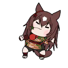 Chibi horse girl dancing