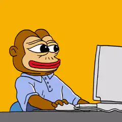 Chad Monkey Thumbs Up at Computer