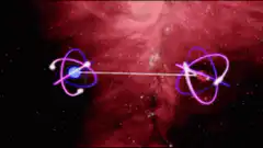 Two atoms colliding in space