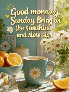 Good morning Sunday coffee and oranges