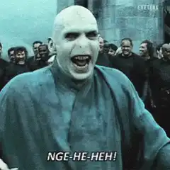 Voldemort laughing maniacally