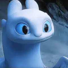 Baby Light Fury cute face