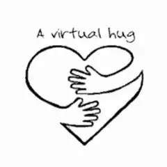A virtual hug heart animation