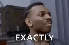 Man nodding and pointing to head EXACTLY
