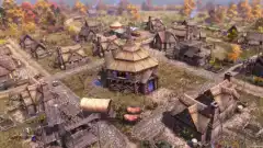 Medieval village and farm buildings