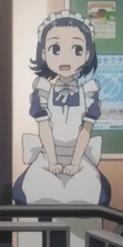 anime maid bows deeply