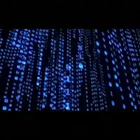 falling blue matrix code