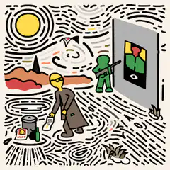 Keith Haring style art animation