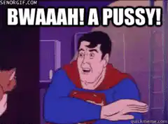 Superman scared of cat