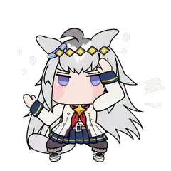 chibi horse girl salute