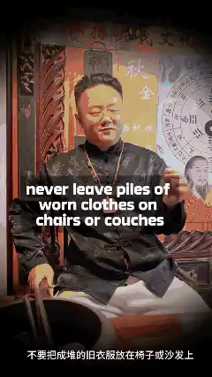 Feng Shui master warns about clothes on chairs
