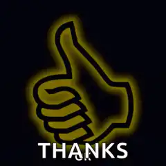 glowing thumbs up thanks