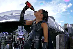 Ahsoka Tano drinks beer