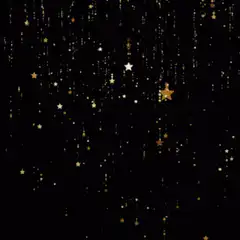 falling gold stars and sparkles