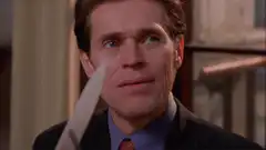 Willem Dafoe knife face