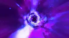 Colorful psychedelic space tunnel