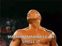 The Rock smells it