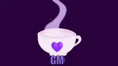 Purple heart coffee cup GM