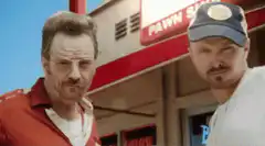 Hank and Jesse pointing at each other