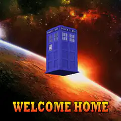 TARDIS floating in space