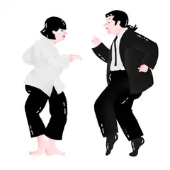 Man and woman dancing