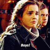 Hermione Granger says Boys!