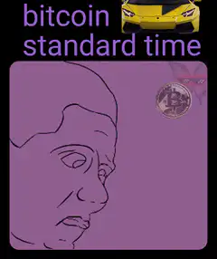 Bitcoin Standard Time Man Checking Watch
