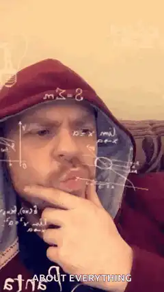 Man thinking about everything