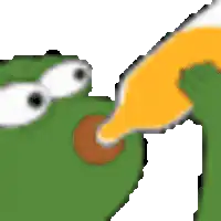 Pepe pouring beer into his mouth