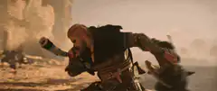 Kratos drinking from a horn