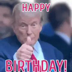 Donald Trump Happy Birthday Thumbs Up