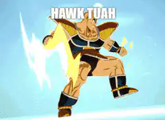 Hawk Tuah Goku Kamehameha