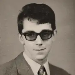 Man with laser eyes