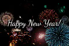 Happy New Year fireworks