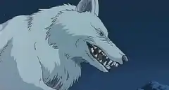 White Wolf Snarling